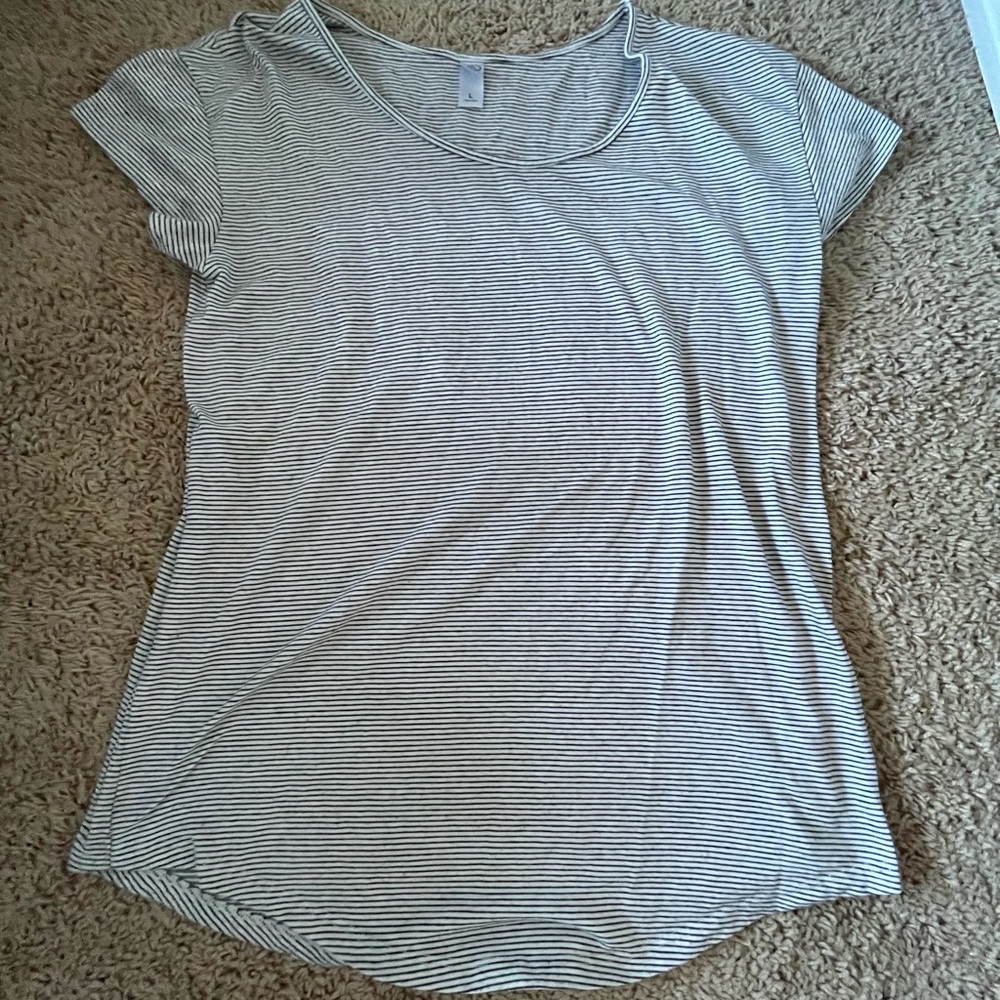 Alternative black and white stripped dress t shirt